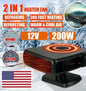 Powerful 200W 2 in 1 Car Heater Windshield Defroster